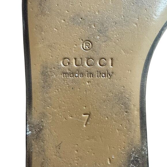 GUCCI Princetwon Horsebit Mule with Fur Gucci 100 Red Size 7 - Picture 6 of 11